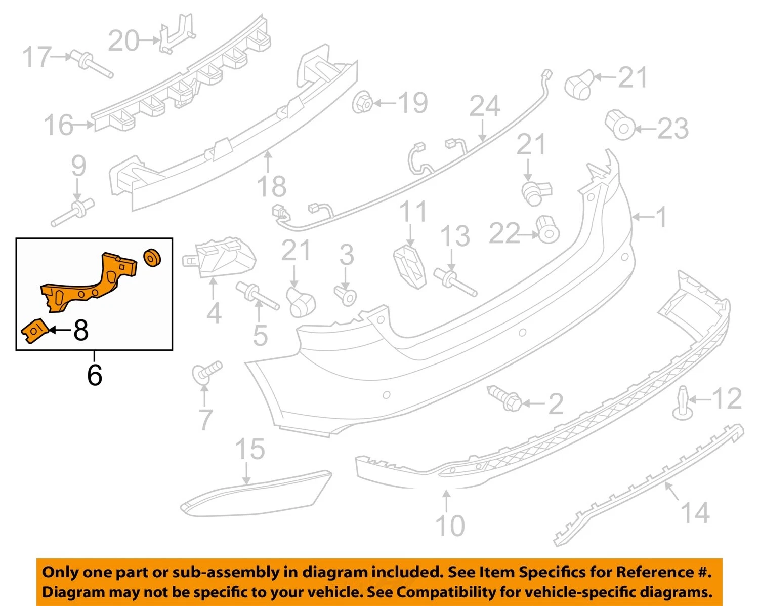 სამაგრი უკანა 5D მარჯვენა - FORD FOCUS 2011-2014 Bracket rear right