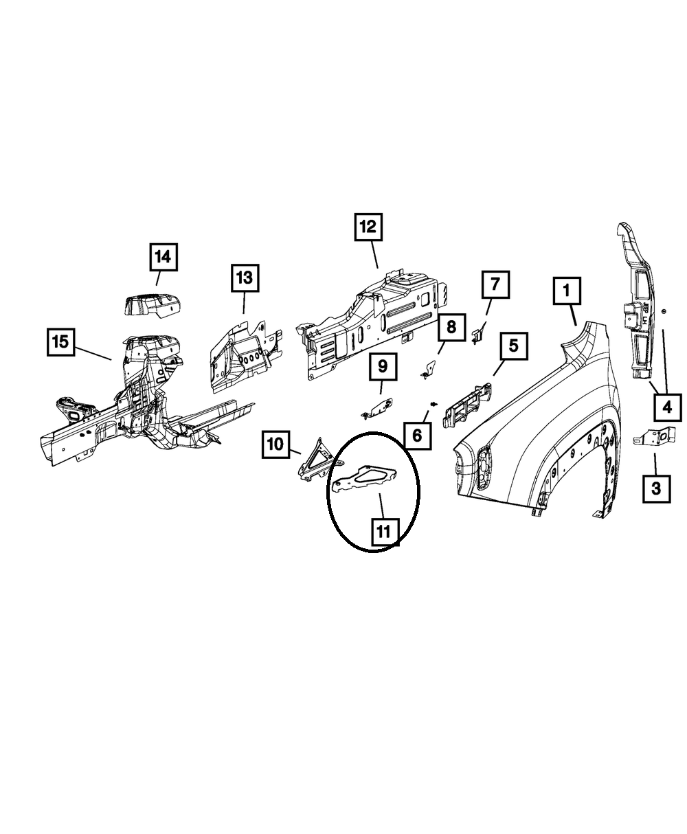 სამაგრი წინა მარჯვენა - JEEP RENEGADE 2014-