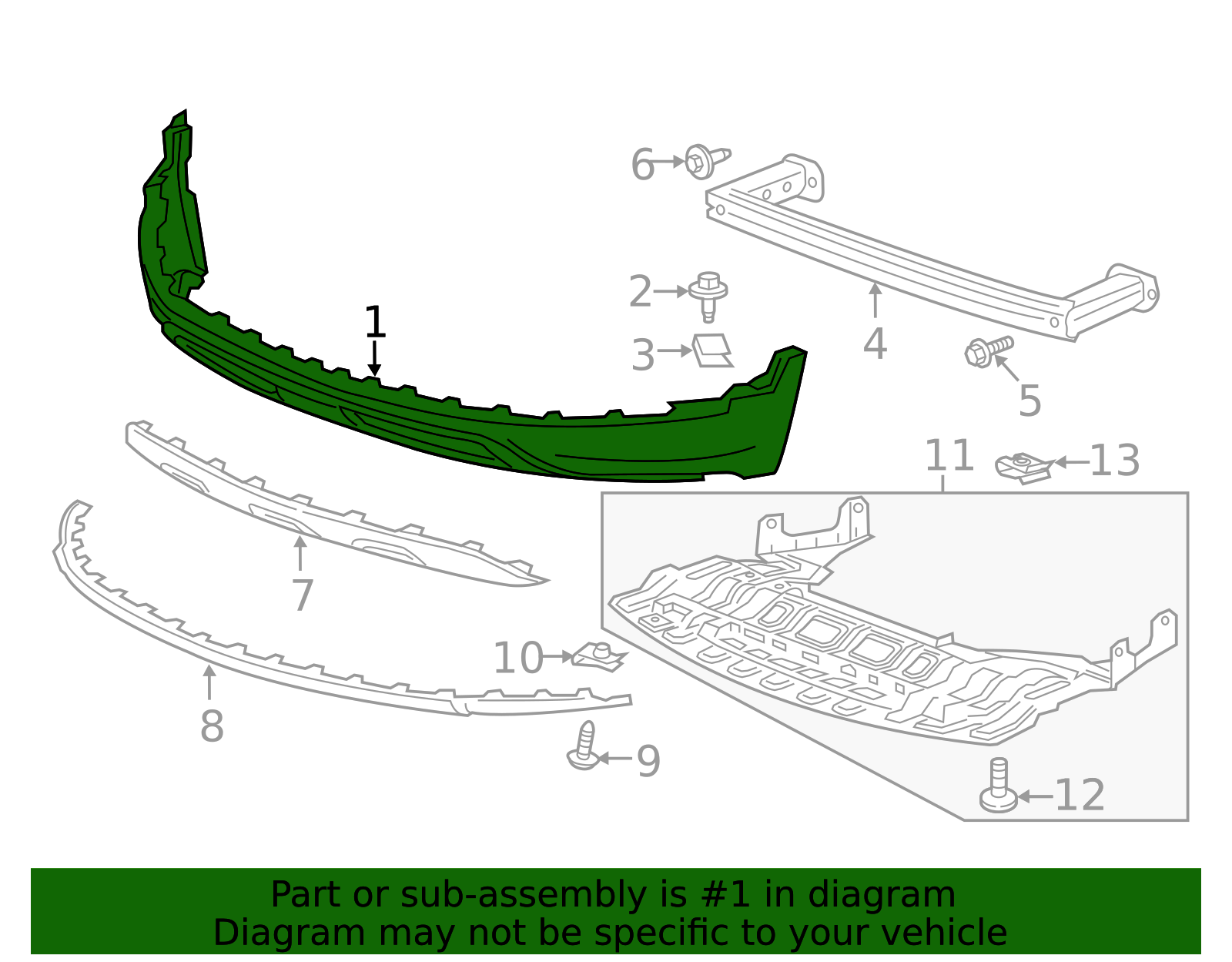 წინა ბამპერი ქვედა - BUICK ENCORE 2017-19/VH/OP MOKKA 2017-19