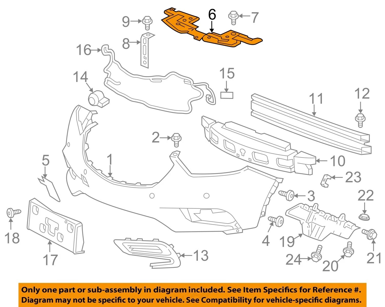 სამაგრი წინა ბამპერის შუა რკინა BUICK ENCORE 2017-2021