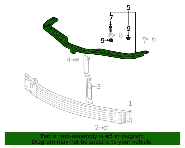 სამაგრი წინა ბამპერის ზედა რკინა - BUICK ENCORE GX 2021-