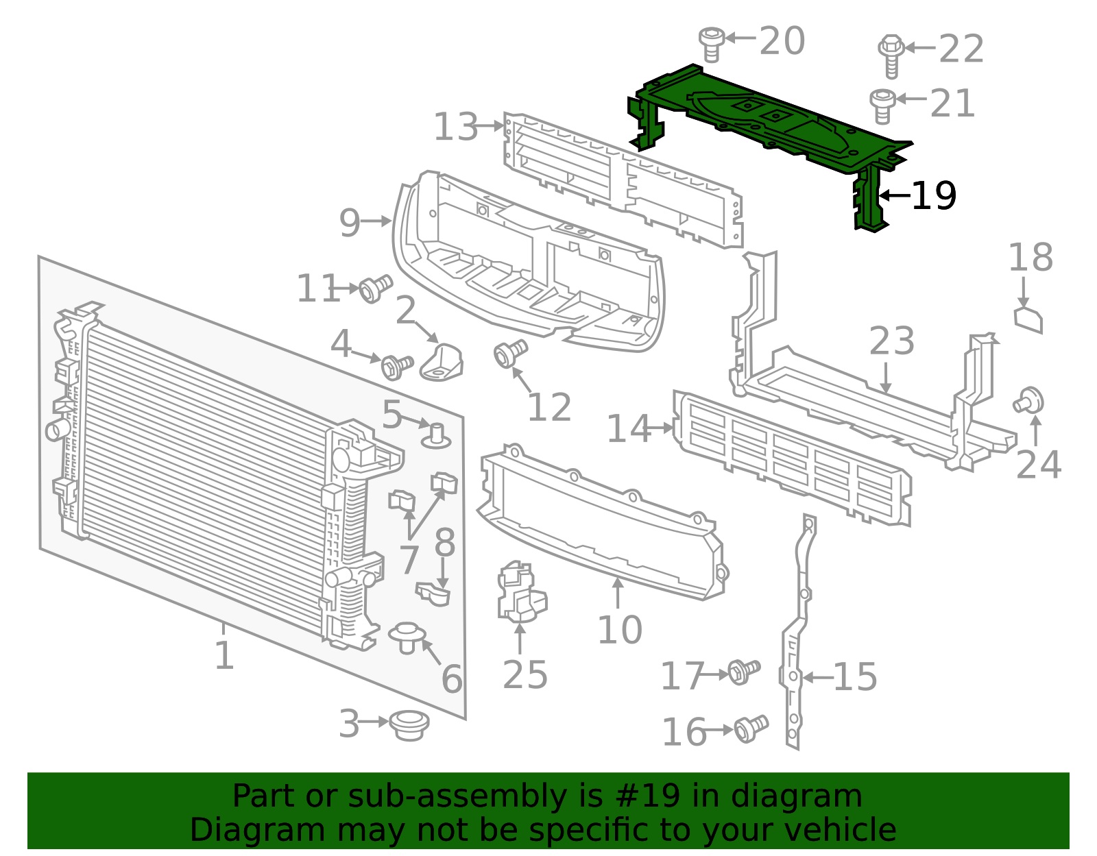 სამაგრი რადიატორის ზედა 2.0T-BUICK ENVISION 2016-2018