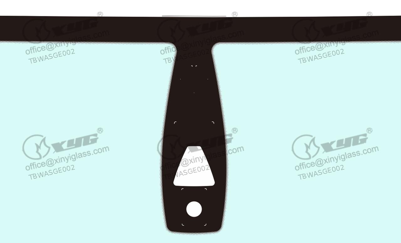 Windshield with open camera