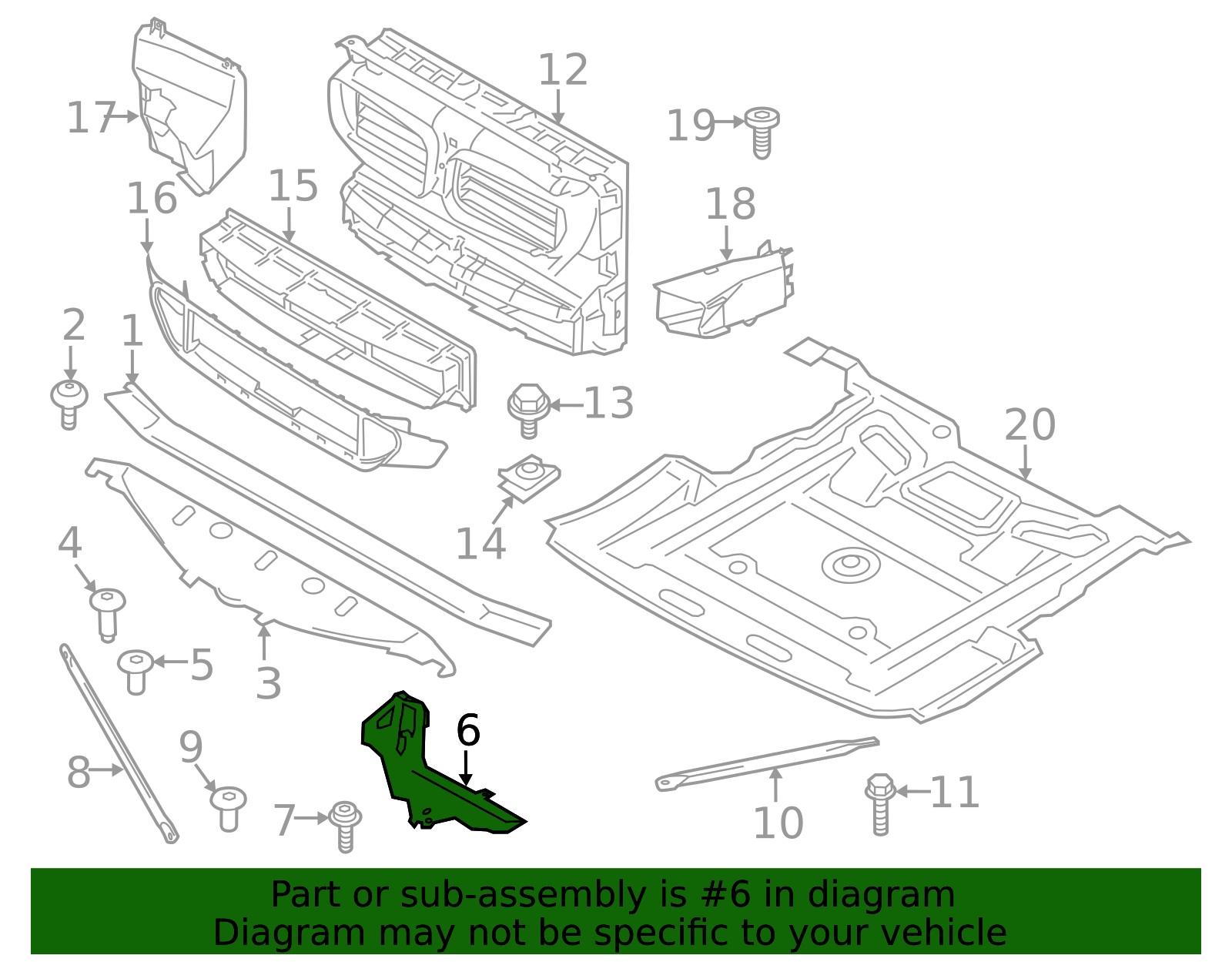 სამაგრი რადიატორის მარცხენა-BMW 5 S GRAND TURISMO F07 2009-2013