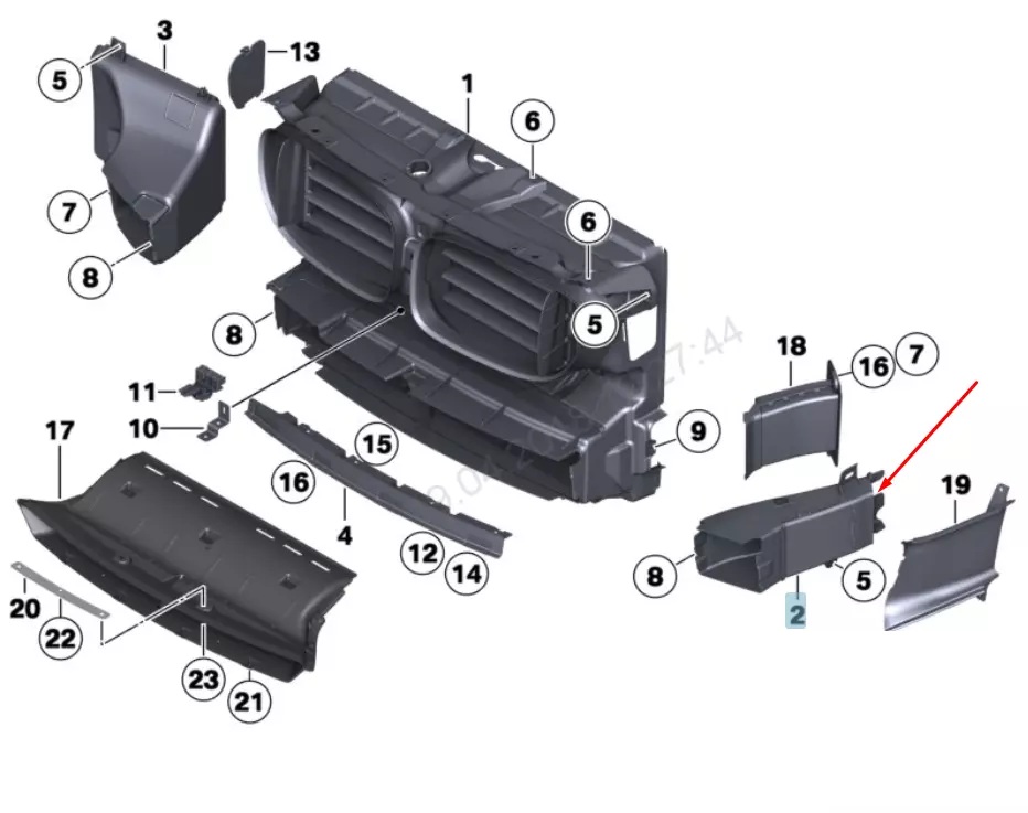 ჰაერის შემშვები მარცხენა - BMW 7 S F02 2012-2015 ჰაერის შემშვები მარცხენა - BMW 7 S F02 2012-2015