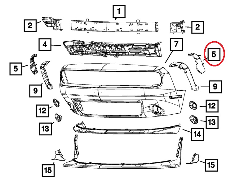 სამაგრი წინა მარჯვენა - DODGE CHALLENGER 2015-2022 სამაგრი წინა მარჯვენა - DODGE CHALLENGER 2015-2022