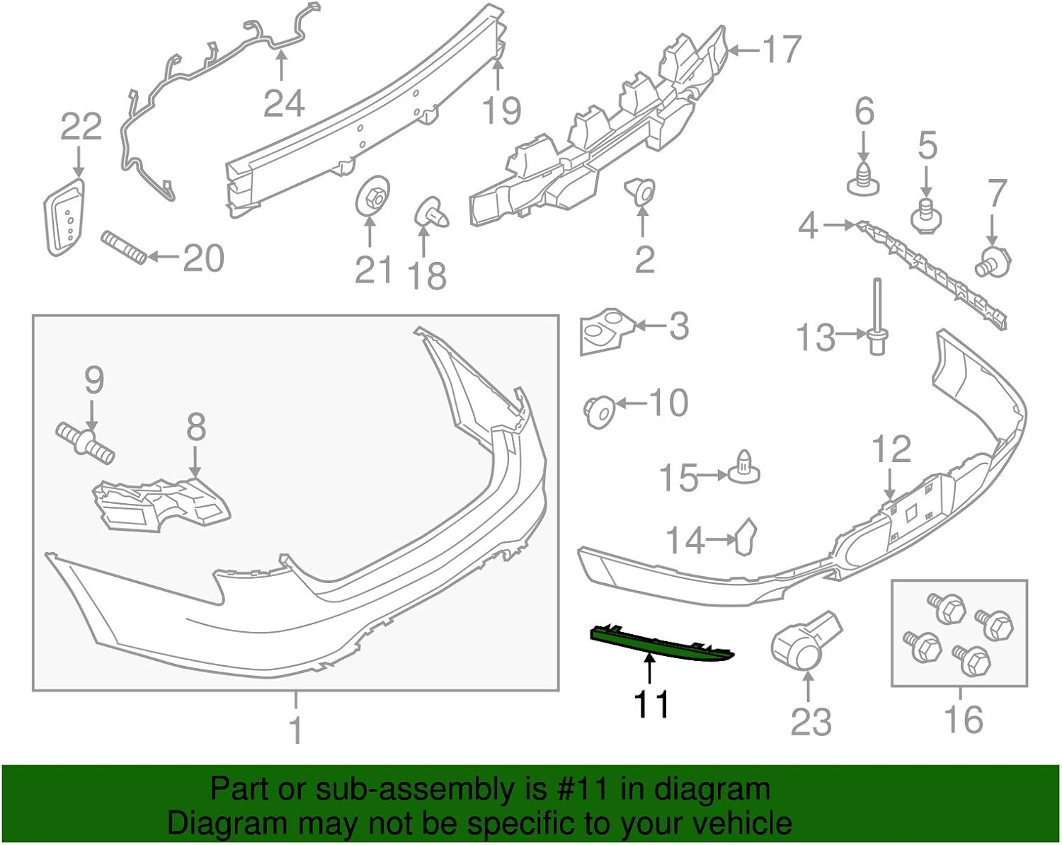 რეფლექტორი უკანა მარცხენა - FORD MUSTANG 2018-23