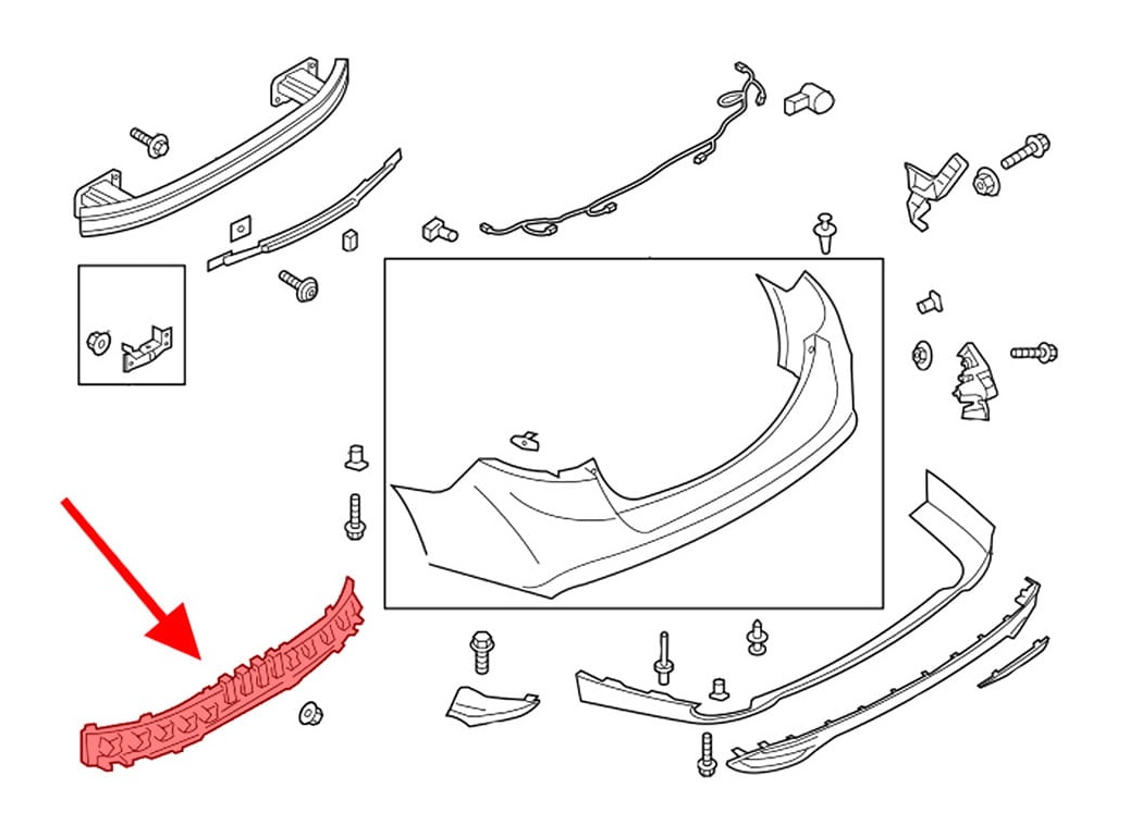 სამაგრი უკანა ბამპერის - FORD FUSION 2014- Grile bracket