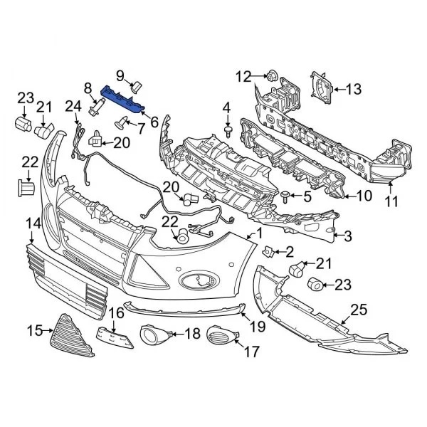 სამაგრი წინა მარჯვენა - FORD FOCUS 2011-2014 Bracket front right