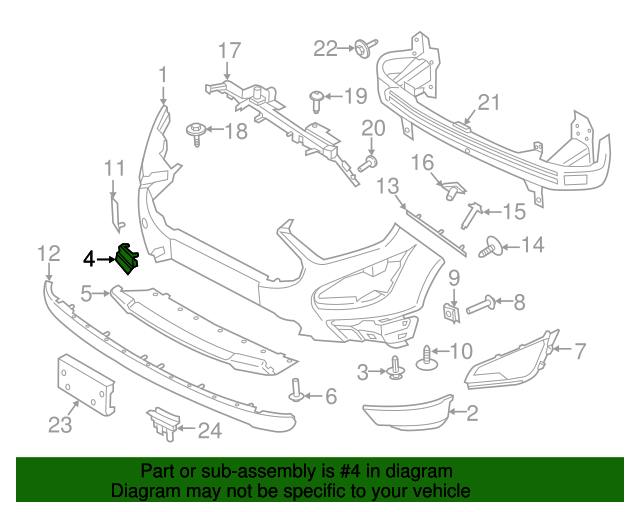 Front bumper moulding right