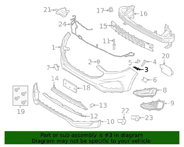 სამაგრი წინა ბამპერის მარჯვენა - FORD EDGE 2020-