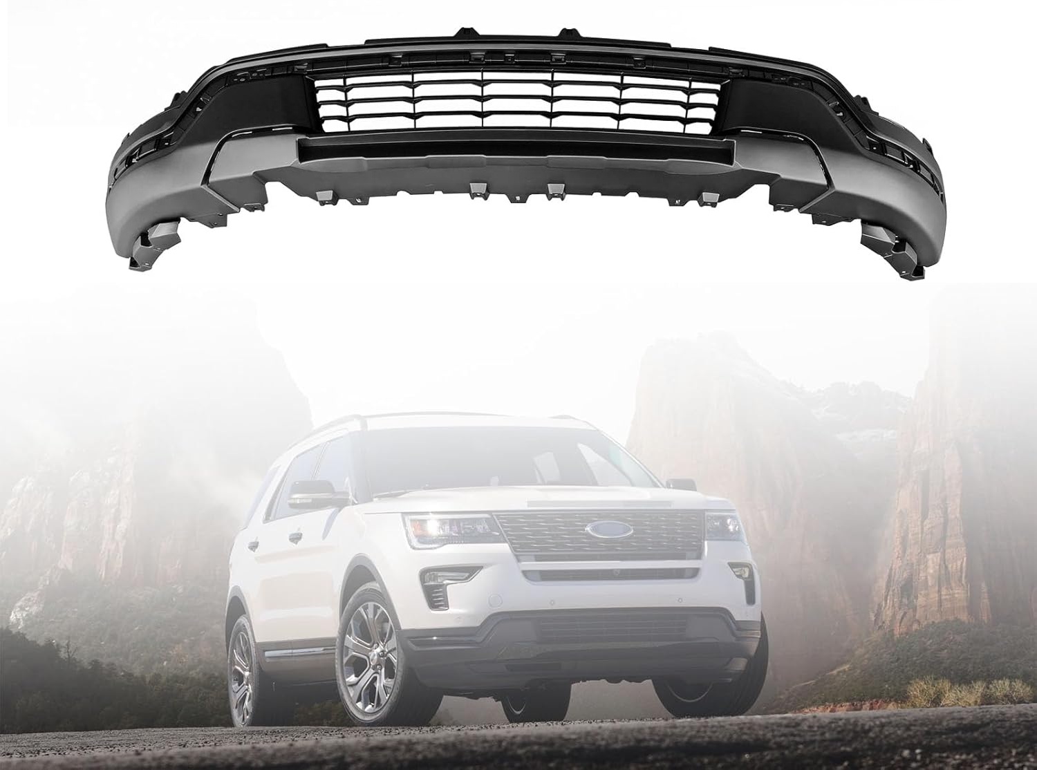 წინა ბამპერი ქვედა მოლდინგის ჭრილით - FORD EXPLORER 2018-2019