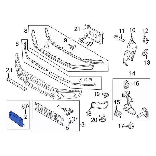 ცხაურა დახურული მარჯვენა - FORD 150 RAPTOR 2021-