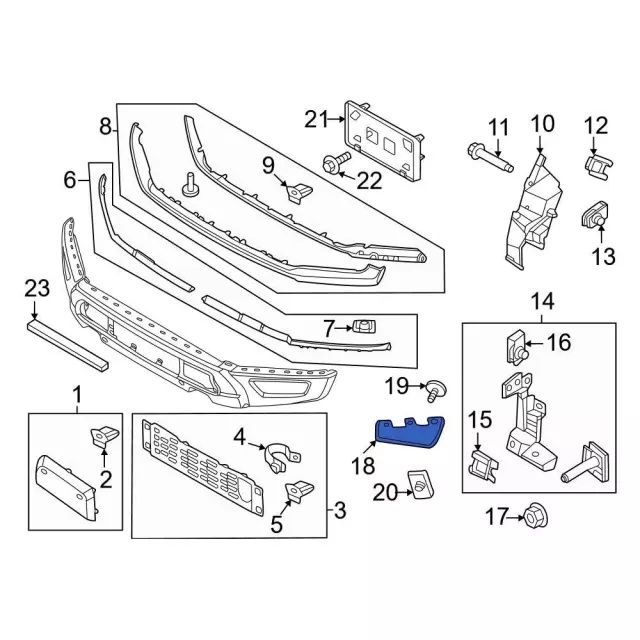 სამაგრი წინა მარცხენა - FORD 150 RAPTOR 2021-