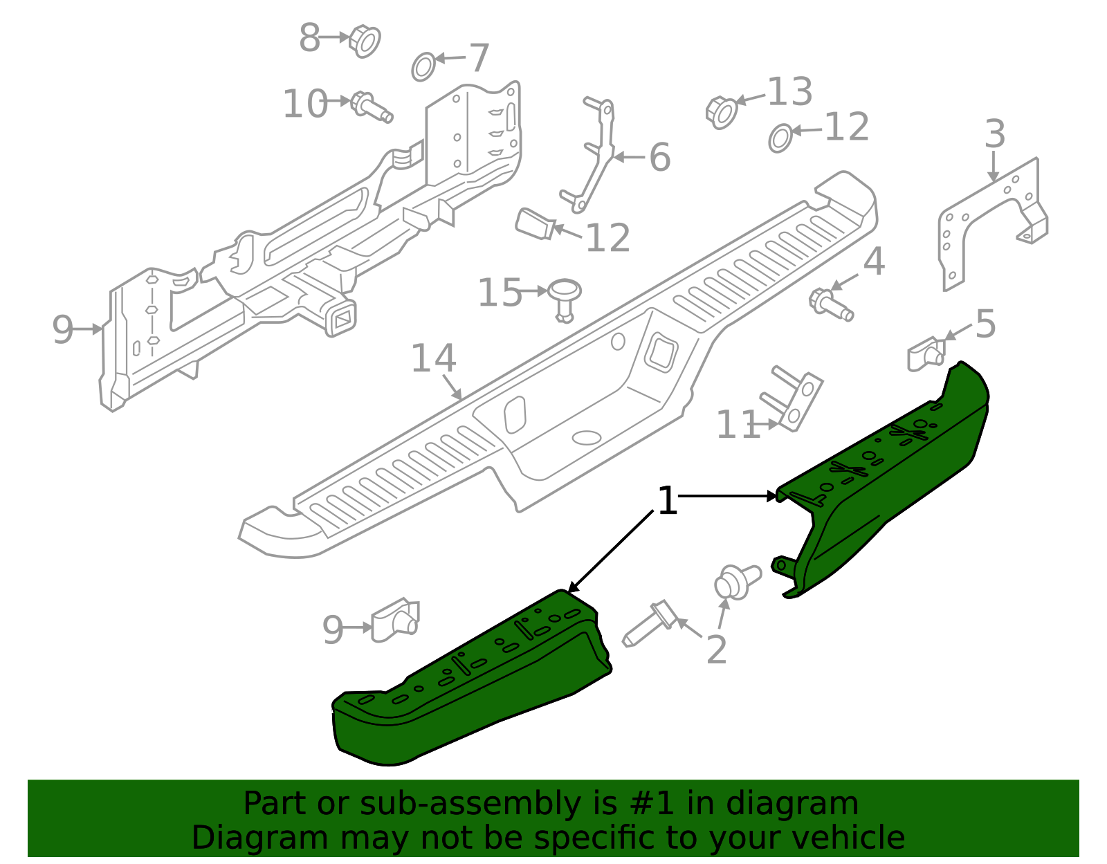 ბამპერი სენსორით უკანა მარცხენა - FORD 150 RAPTOR 2021-