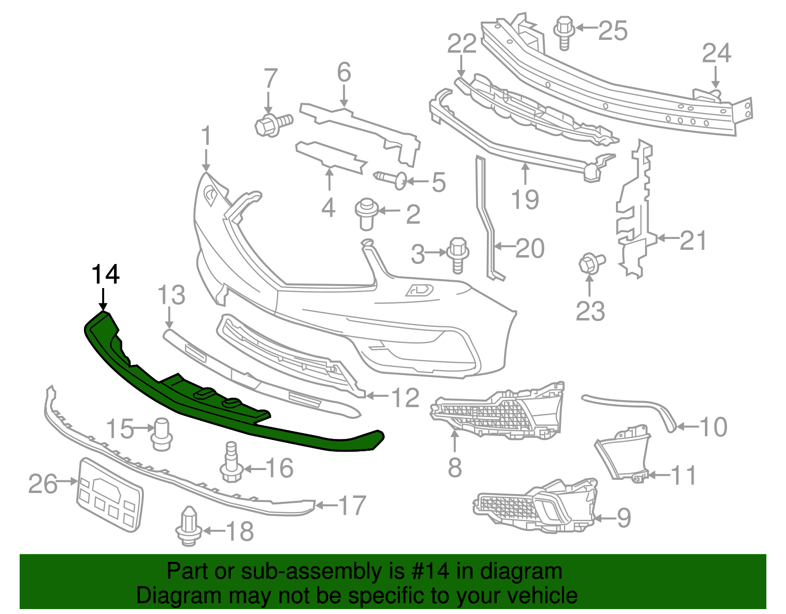 სპოილერი წინა ბამპერის PREMIUM - ACURA MDX 2017-2020