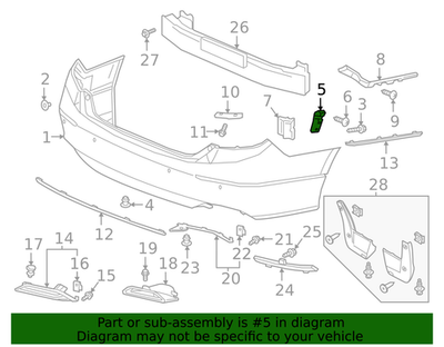 სამაგრი უკანა ბამპერის მარცხენა HONDA ACCORD 2018-2022