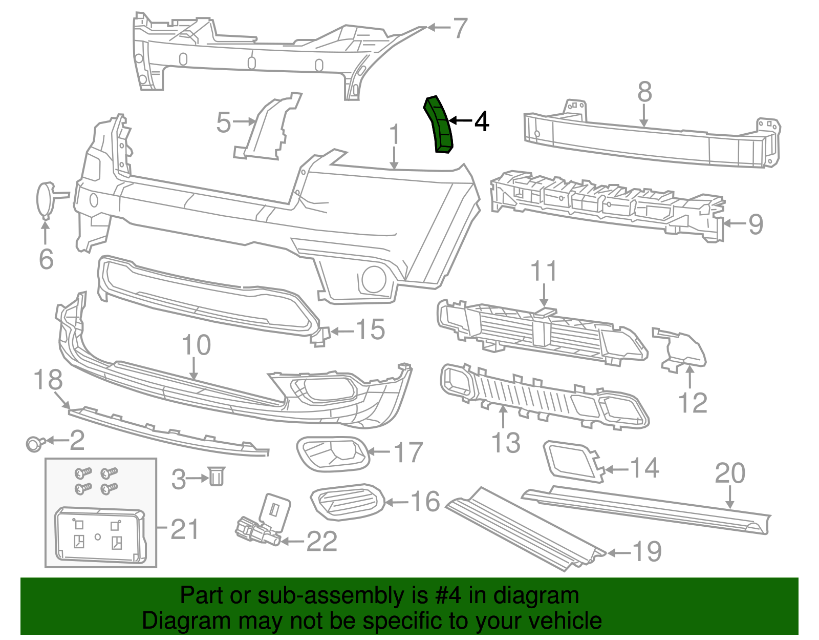 სამაგრი წინა ბამპერის მარცხენა - JEEP CHEROKEE 2014- Bracket front right