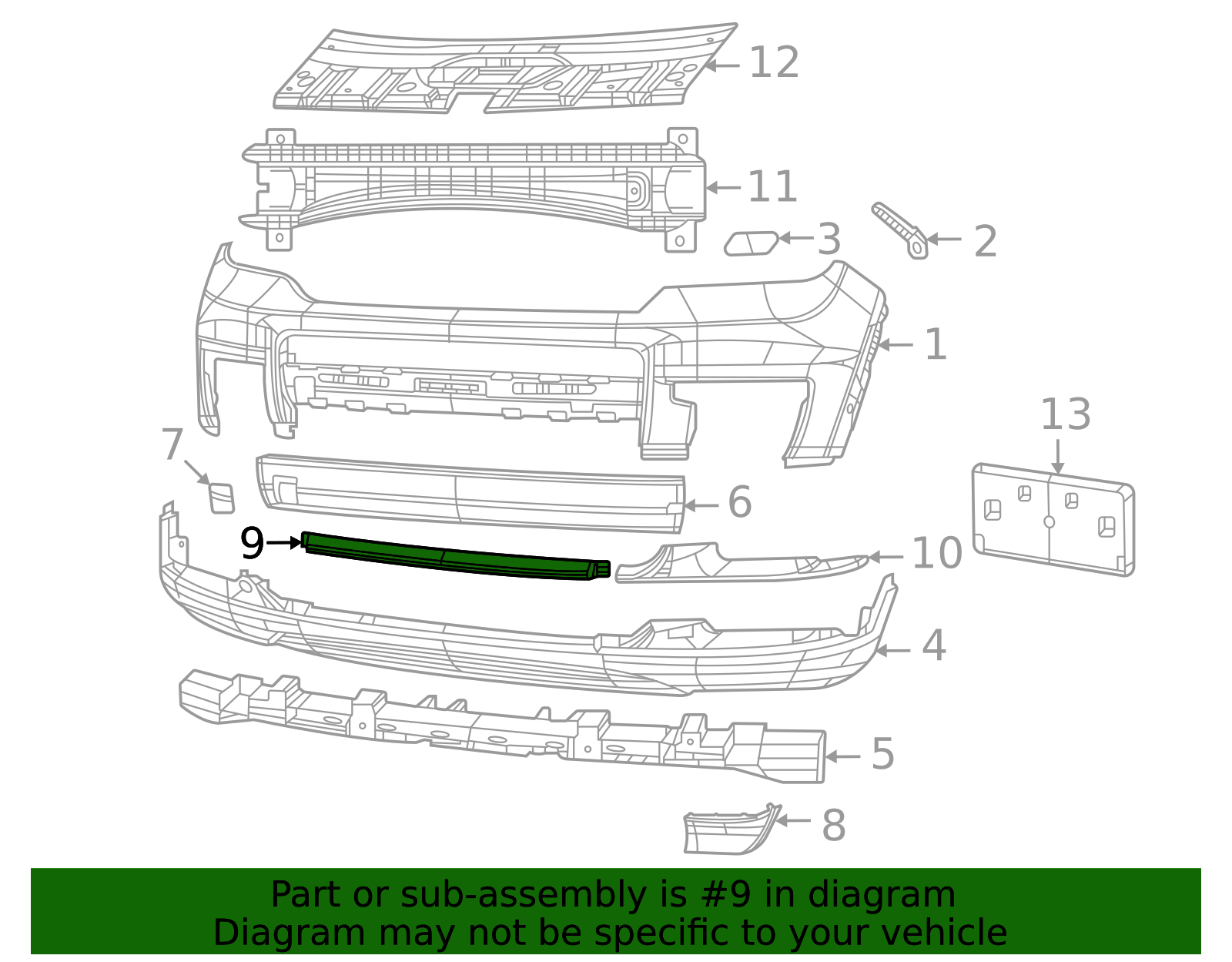 წინა ბამპერის მოლდინგი ქრომი - JEEP GRAND CHEROKEE 2022-
