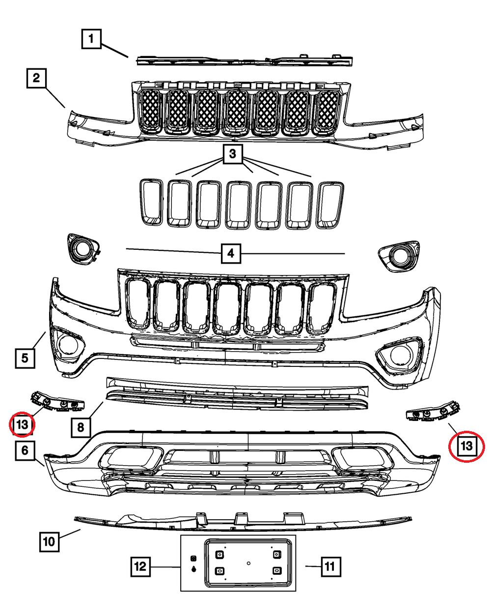 სამაგრი წინა მარცხენა - JEEP COMPASS 2011-2017 სამაგრი წინა მარცხენა - JEEP COMPASS 2011-2017