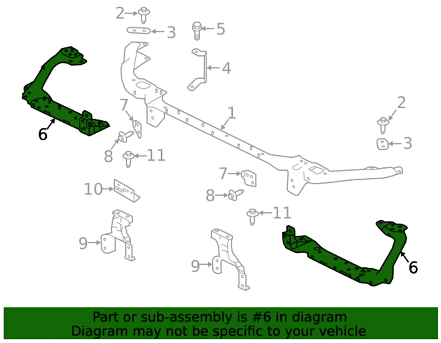 სამაგრი მაშუქის რკინა მარცხენა - RANGE ROVER VELAR L560 2017-2023