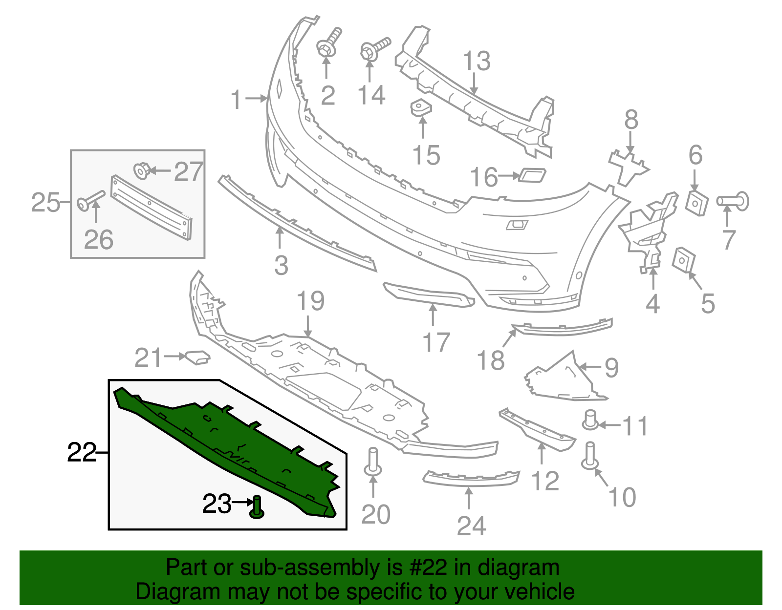 პანელი უკანა ქვედა - RANGE ROVER VELAR L560 2021-2023