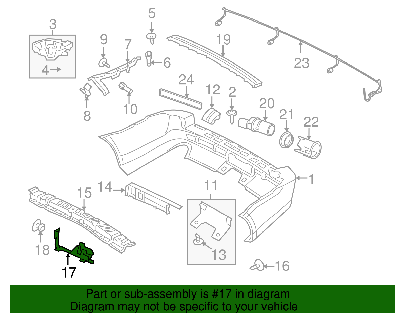 სამაგრი უკანა ბამპერის მარცხენა - LAND ROVER DISCOVERY 04-16