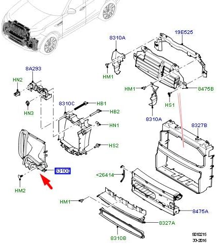 ჰაერის შემშვები მარცხენა - LAND ROVER DISCOVERY 5 L462 2017-2020