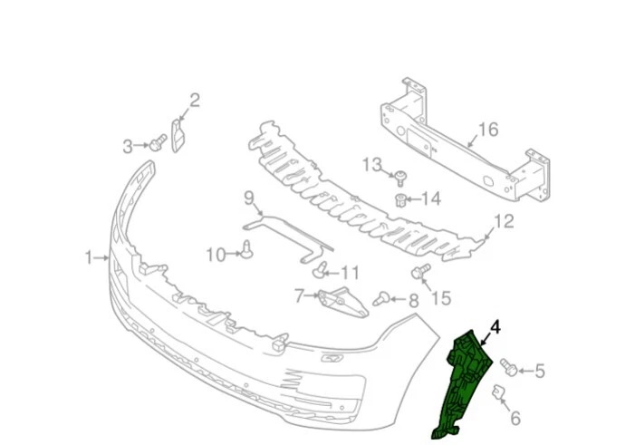სამაგრი წინა მარჯვენა - RANGE ROVER L405 2018-2021
