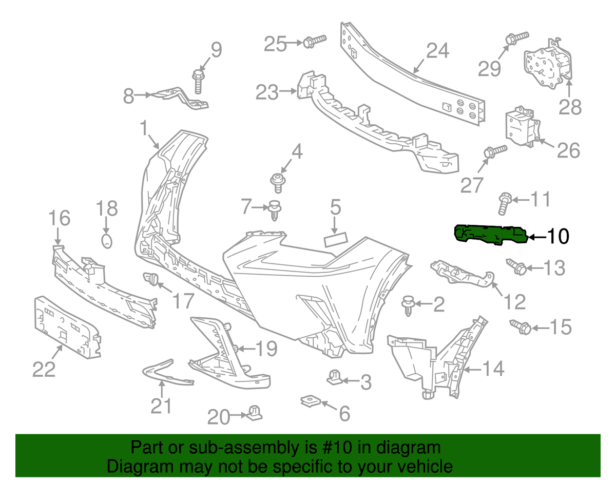 სამაგრი სანისლე მაშუქის მარცხენა - SPORT LEXUS NX300H 2015- foglamp bracket left