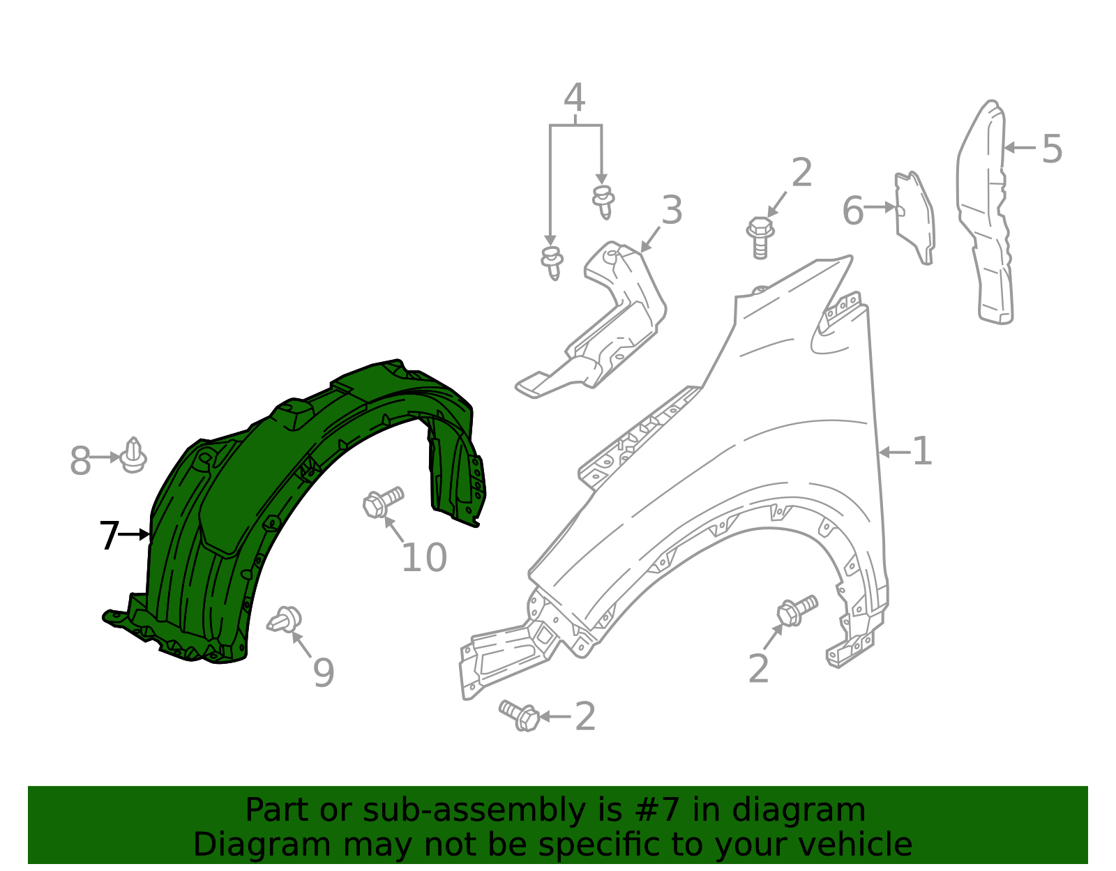 ფრთის საფენი წინა მარჯვენა MITSUBISHI ECLIPSE CROSS 2018-2021