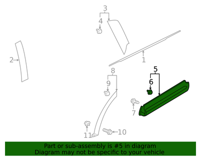 მოლდინგი წინა კარის მარცხენა MITSUBISHI ECLIPSE CROSS 2018-2021