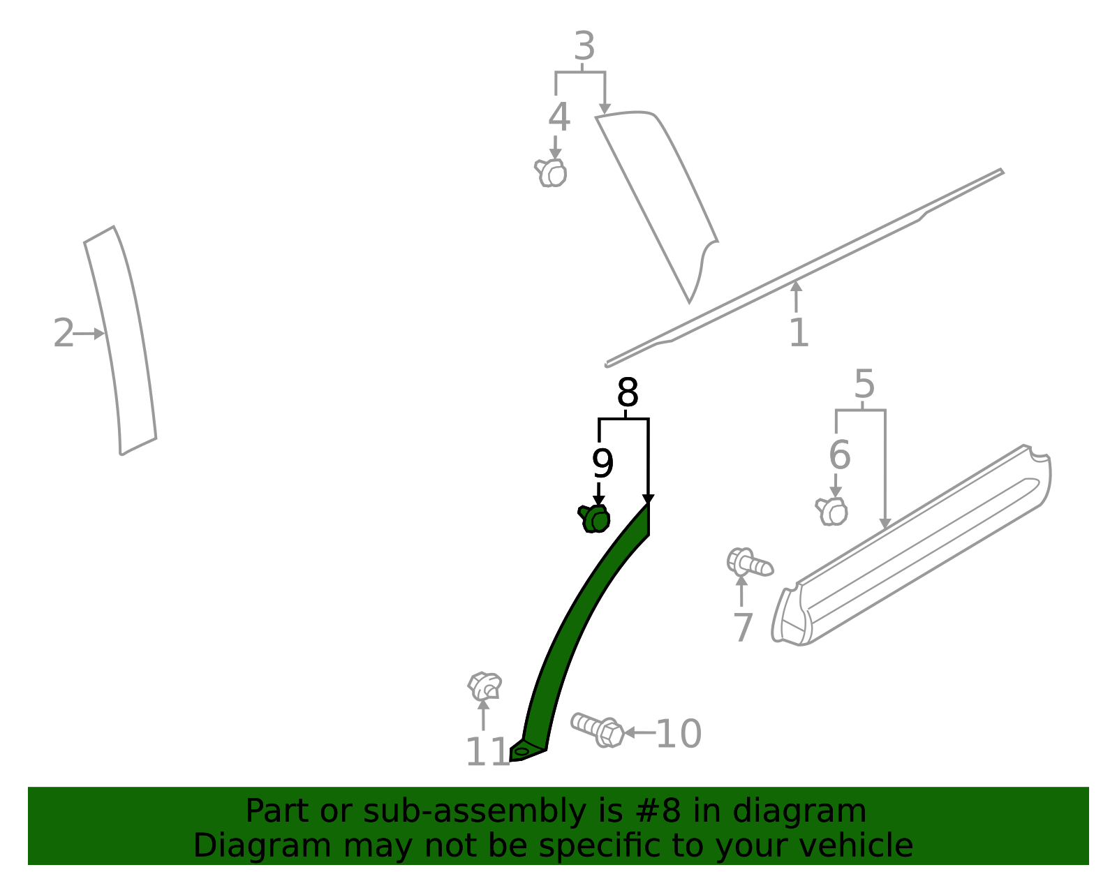 მოლდინგი უკანა კარის მარცხენა MITSUBISHI ECLIPSE CROSS 2018-2021