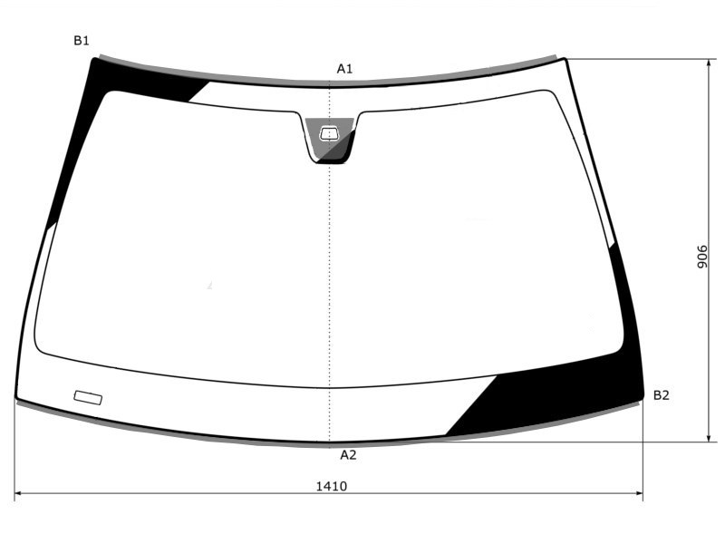 საქარე მინა სენსორით - MERCEDES-BENZ C W205 2015- Windshield with sensor