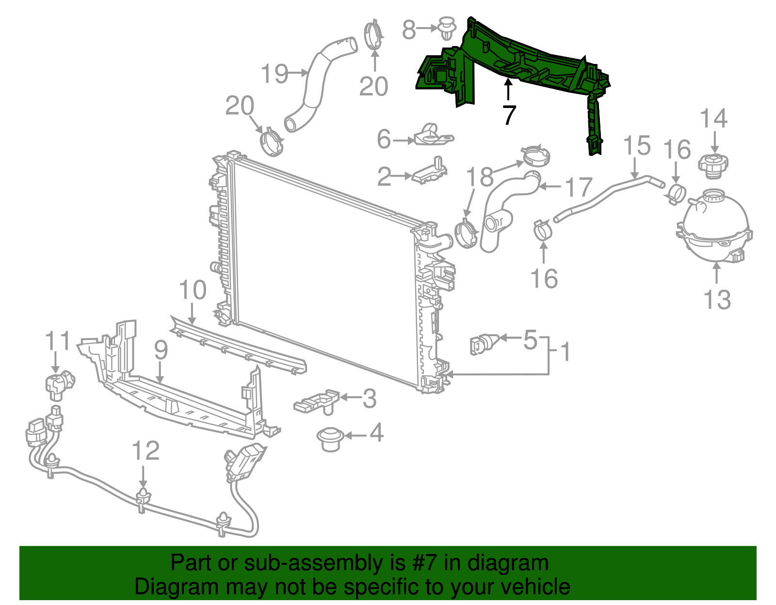 Radiator cover plastic