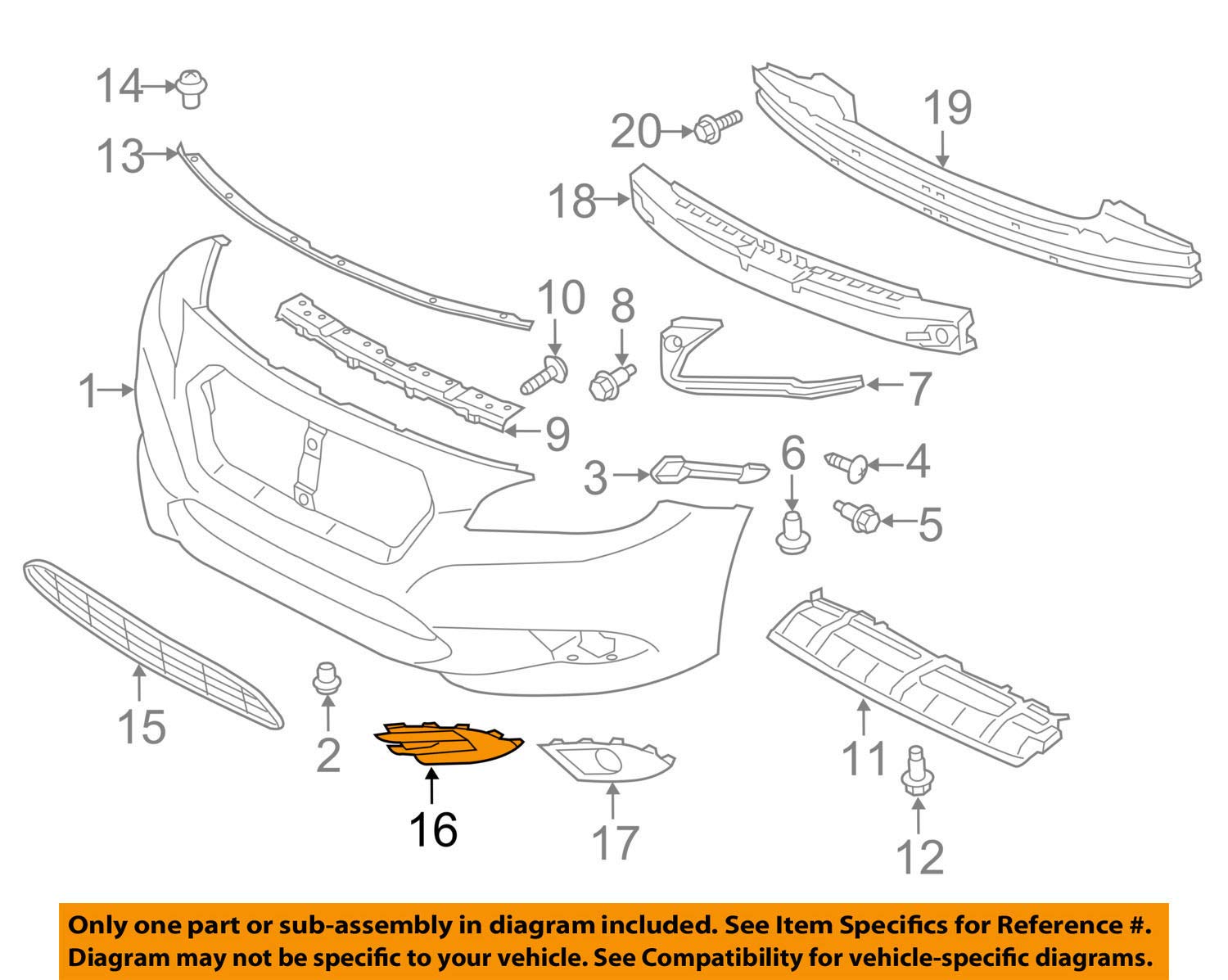 ცხაურა დახურული მარცხენა - SUBARU LEGACY 2015-2017